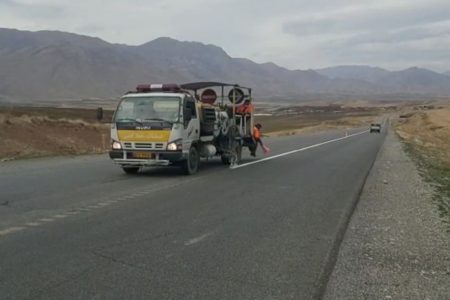 خط کشی ۷ کیلومتر از  محور بیرانشهر-خرم آباد 