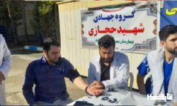 برپایی ایستگاه سلامت بیمارستان شهید رحیمی در مسیر راهپیمایی ۱۳ آبان