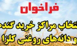 فراخوان انتخاب مراکز خرید گندم و دانه های روغنی سال ۱۴۰۳
