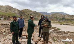 حضور فرمانده سپاه لرستان در مسیر رودخانه کشکان
