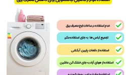 استفاده موثر از ماشین لباسشویی برای کاهش مصرف برق
