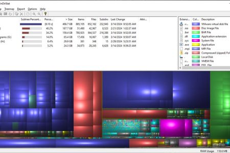 برنامه WinDirStat و تحلیل فایل و پوشه های سیستم شما !!!