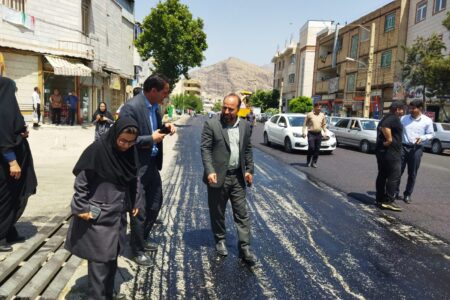 طوفان شهرداری خرم آباد در اجرای نهضت آسفالت از سطح شهر