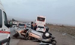 جان باختن رئیس پلیس فتا الیگودرز در تصادف رانندگی