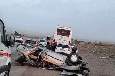 جان باختن رئیس پلیس فتا الیگودرز در تصادف رانندگی