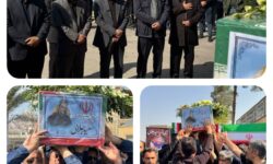 حضور سرپرست شرکت توانیر در مراسم تشییع شهید صنعت برق در کاشان